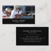 Football spel, voetballer, Football coach bedrijf Visitekaartje (Voorkant / Achterkant)
