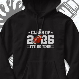 Football Speler Afstuderen Klasse van 2025 Senior Hoodie