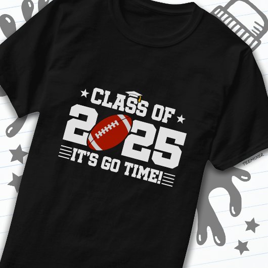 Football Speler Afstuderen Klasse van 2025 Senior T-shirt