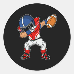 Football Speler - Amerikaans Football Seizoen Dab  Ronde Sticker