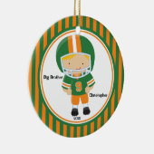 Football Speler Big Brother Kerst Ornament (Rechts)
