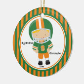 Football Speler Big Brother Kerst Ornament (Links)