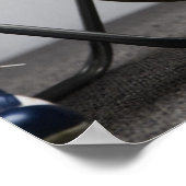 Football speler die in de kleedkamer zit poster (Hoek)