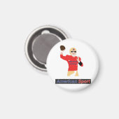 Football speler in actie met bal in de hand magneet (Voorkant / Achterkant)