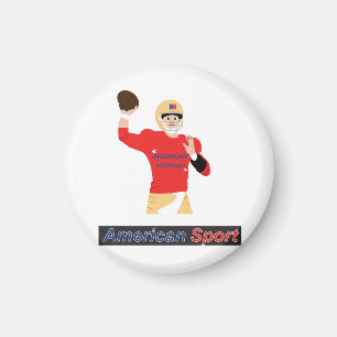 Football speler in actie met bal in de hand magneet