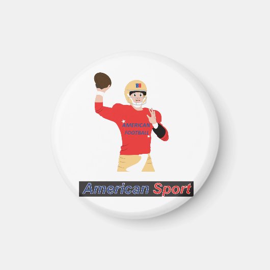 Football speler in actie met bal in de hand magneet (Voorkant)