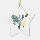 football speler keramisch ornament (Links)