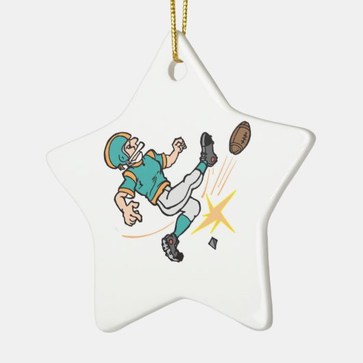 football speler keramisch ornament (Links)