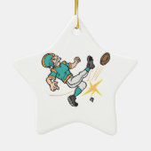 football speler keramisch ornament (Achterkant)