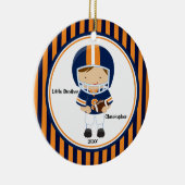 Football Speler Little Brother Kerst Ornament (Rechts)