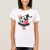Football Speler Meisje, Football Meisje Team Favor T-shirt (Voorkant)