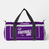 Football Speler Meisje, Team, Gift Duffle Bag Plunjezak (Voorkant)
