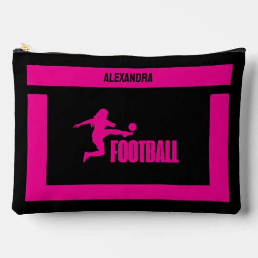 Football Speler Meisje, Verjaardagscadeau, Footbal Etui (Voorkant)