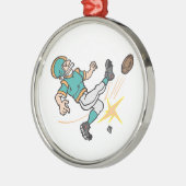 football speler metalen ornament (Links)