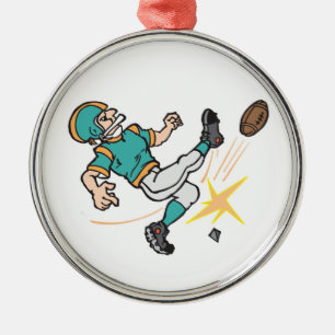 football speler metalen ornament