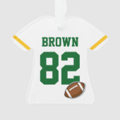 Football Speler NAAM NUMMER Sport Team Kleuren Ornament (voorkant)