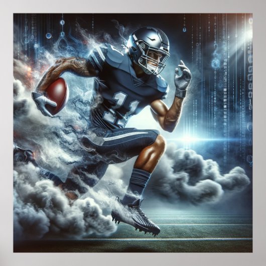 football-speler poster (Voorkant)