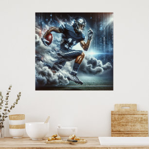 football-speler poster