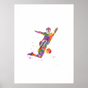 Football speler poster