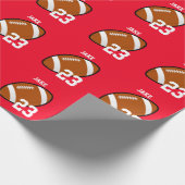 Football speler rood inpakpapier (Hoek)