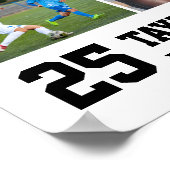 Football Speler Senior Night Sport Fotocollage Poster (Hoek)