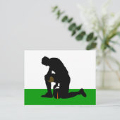 football speler silhouette briefkaart (Staand voorkant)