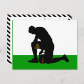 football speler silhouette briefkaart (Voorkant / Achterkant)