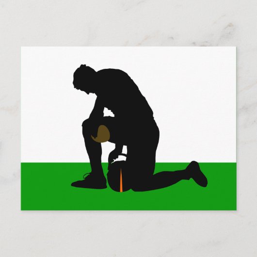 football speler silhouette briefkaart (Voorkant)