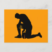 football speler silhouette briefkaart (Voorkant)