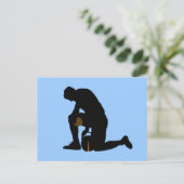 football speler silhouette briefkaart (Staand voorkant)