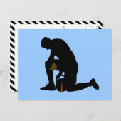 football speler silhouette briefkaart (Voorkant / Achterkant)