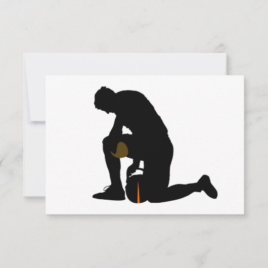 football speler silhouette kaart (Voorkant)