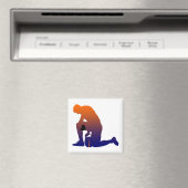 football speler silhouette magneet (Insitu (Vaatwasser))