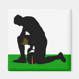 football speler silhouette magneet
