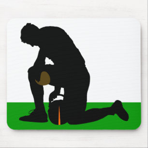 football speler silhouette muismat