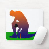 football speler silhouette muismat (Met muis)