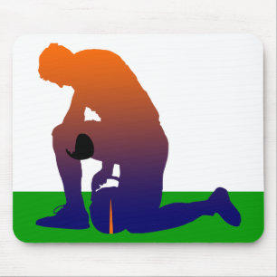 football speler silhouette muismat