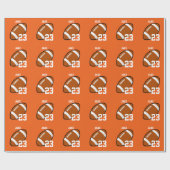 Football speler Sinaasappel inpakpapier (Vlak)