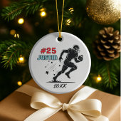 football Speler Sport Team gepersonaliseerd Keramisch Ornament