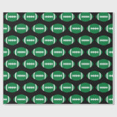 Football Speler Team Party Groene Footballs Sport Cadeaupapier (Vlak)