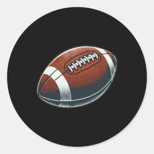 Football - Speler Veld Fan Game Quarterback Runni Ronde Sticker