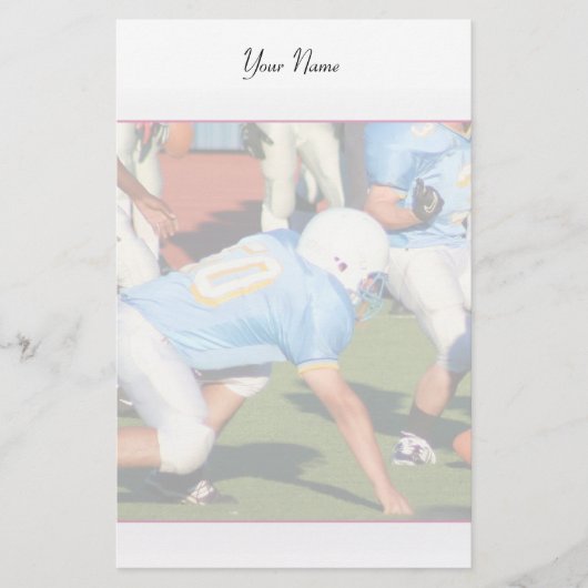 Football spelers briefpapier (Voorkant)