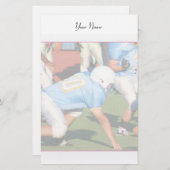 Football spelers briefpapier (Voorkant / Achterkant)