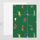 Football Spelers Voetbal Feestdagenkaart (Voorkant / Achterkant)