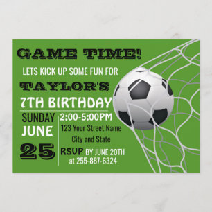Football Speltijd Birthday-uitnodiging Kaart