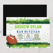 FOOTBALL SPLASH Bar Mitswa Uitnodiging (Voorkant / Achterkant)