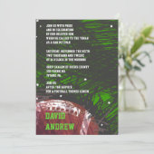 Football Splatter Bar Bat Mitzvah Uitnodiging (Staand voorkant)