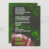 Football Splatter Bar Bat Mitzvah Uitnodiging (Voorkant / Achterkant)