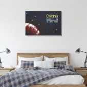 FOOTBALL SPLATTER Bar Mitzvah Inloggen Memory Boar Canvas Afdruk (Insitu (Slaapkamer))