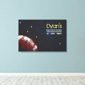 FOOTBALL SPLATTER Bar Mitzvah Inloggen Memory Boar Canvas Afdruk (Insitu (Houten vloer))